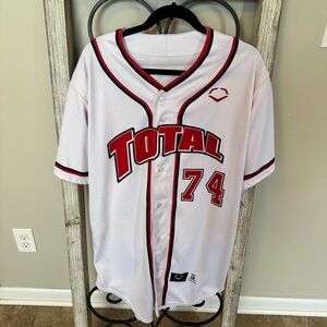 Evosheild White Total‎ #74 Baseball Jersey Size Large
